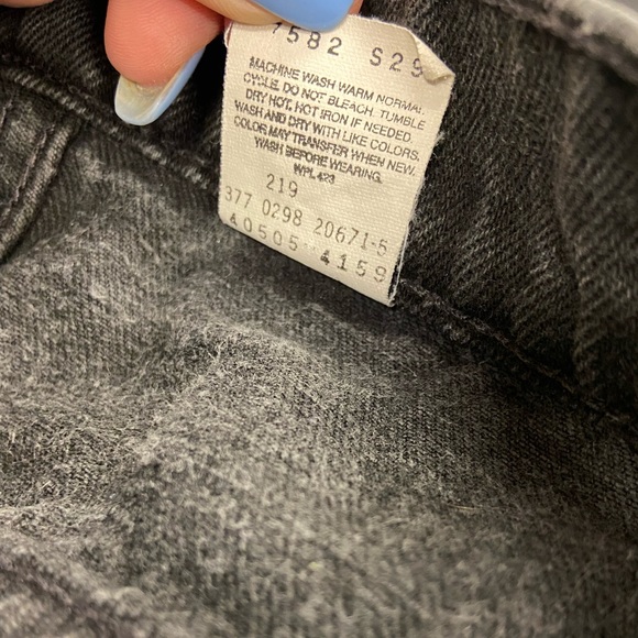 Vintage 505 Levi’s Orange Tab Black Straight Leg Jeans - Picture 13 of 16